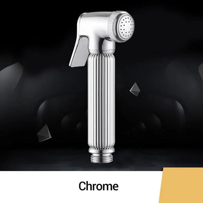 Chrome finished ribbed brass chrome bidet faucet sprayer head with perforated nozzle for bathroom use by decorbites