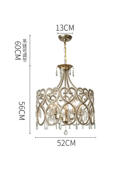 Romantic gold crystal heart ceiling light featuring delicate gold-toned metalwork and decorbites crystal heart droplets