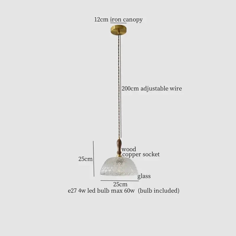 Rose frosted white glass pendant lamp with 25cm diameter frosted white glass and wooden copper socket for living room use
