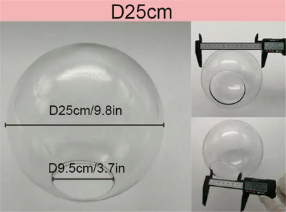 Round clear plastic balloon with 25cm diameter and 9.5cm base opening as decorbites clear glass lamp shade replacement