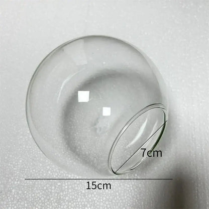 Clear glass globe with 15 cm diameter and 7 cm opening for ruby red swirl glass ball pendant lamp decorbites glass ball pendant