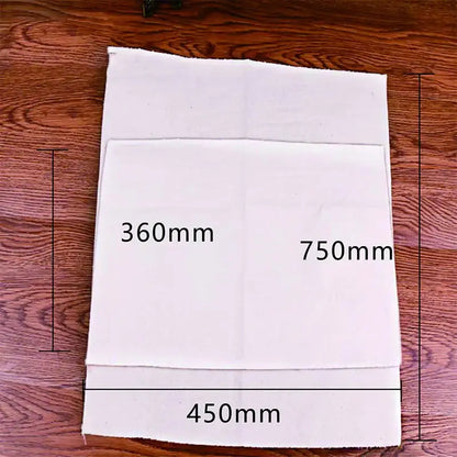 Rustic off-white linen flax cloth baking mat with 360mm by 750mm size and 450mm folded edge for kitchen use decorbites linen flax