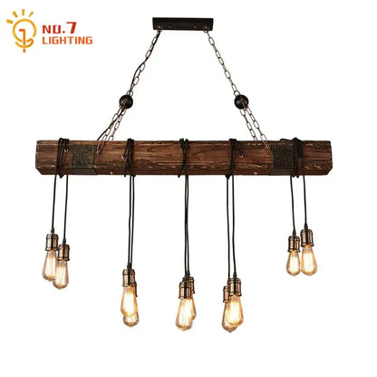 Industrial-style rustic wooden boat pendant lights with dark metal chains and exposed edison bulbs for dining room decorbites boat pendant