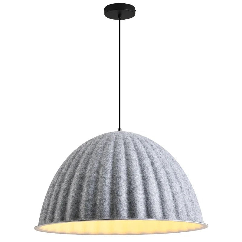 Scandinavian Gray Felt Acoustic Pendant Light - Decorbites