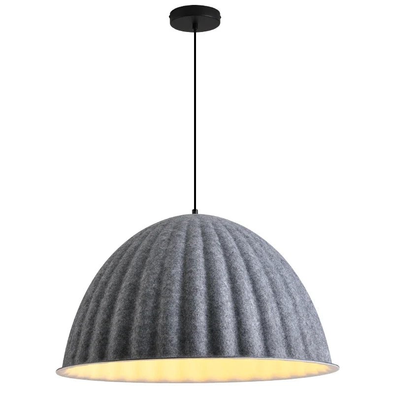 Scandinavian Gray Felt Acoustic Pendant Light - Decorbites