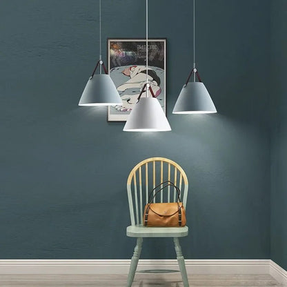 Scandinavian Painted Metal Pendant Light - Decorbites