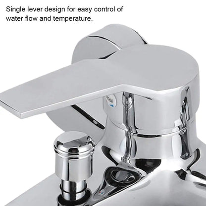 Chrome-finished single-lever shower faucet made of alloy with g1/2inch threaded wall-mounted triple mixer for home bathroom