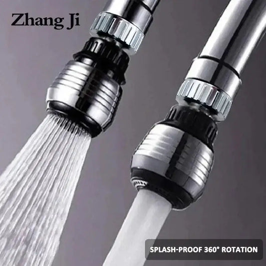 Silver and black zhang ji kitchen faucet aerator spray nozzle with 360-degree rotating design for decorbites faucet aerator