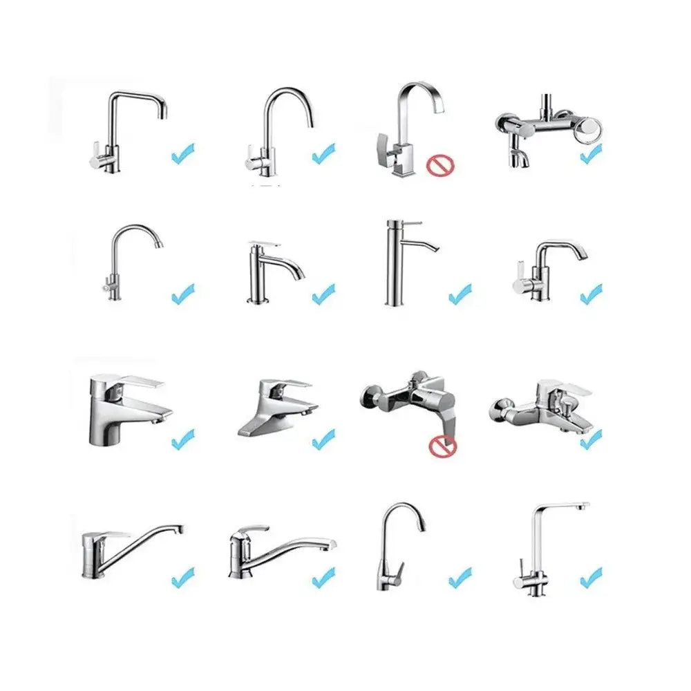 Silver and black modern chrome-finished decorbites kitchen faucet with 360 rotating aerator and sleek curved spout