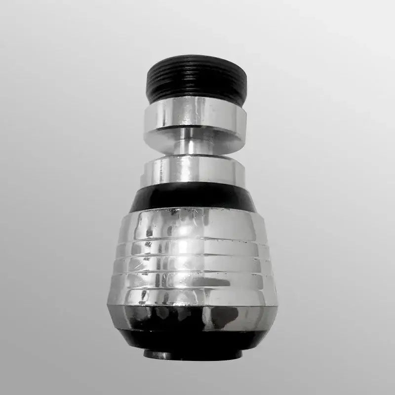 Chrome finished silver and black 360 rotating kitchen faucet aerator with black rubber seals for decorbites kitchen faucet use