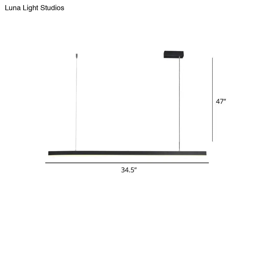 Decorbites™ simplicity led black metal pendant lighting with slim suspension cords bulb included for dining room