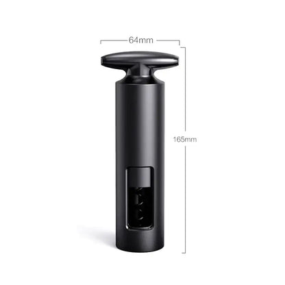 Black matte decorbites corkscrew with sleek cylindrical body and t-shaped handle premium kitchen tool for wine bottles