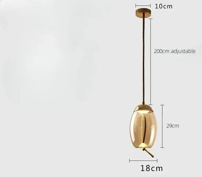 Gold-toned glass led chandelier with sleek teardrop smoked glass shade and adjustable 200cm cable for living room lighting