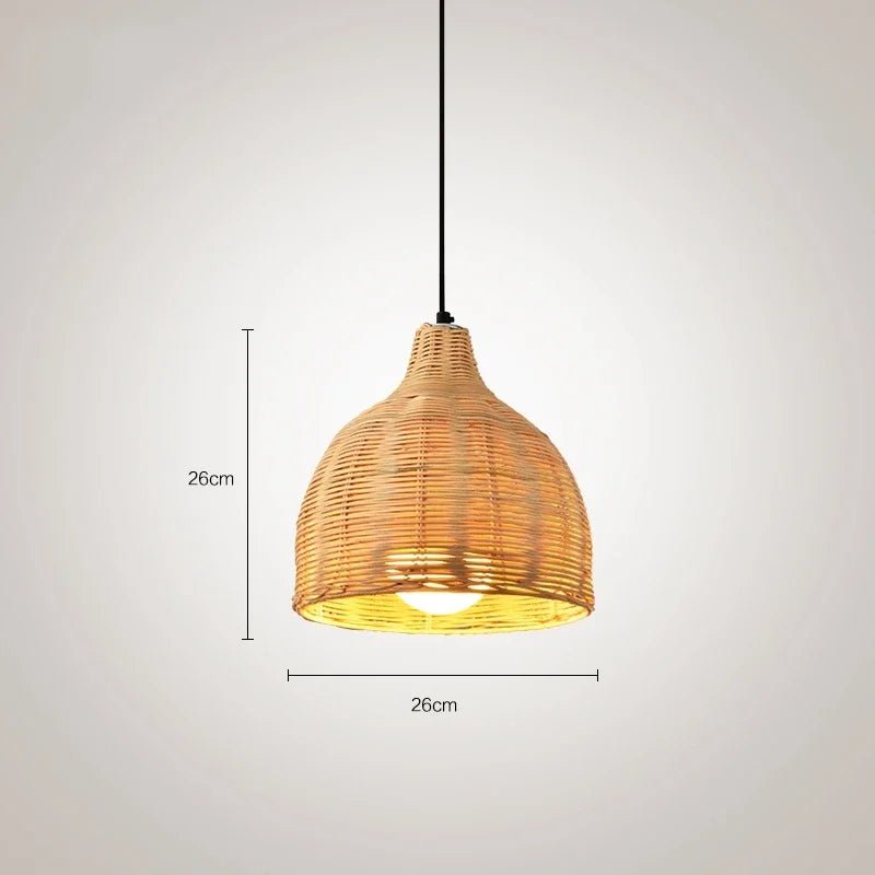 Southeast Asia Bamboo Rattan Woven Pendant Light - Decorbites