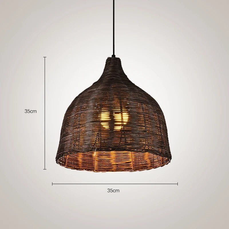 Southeast Asia Bamboo Rattan Woven Pendant Light - Decorbites