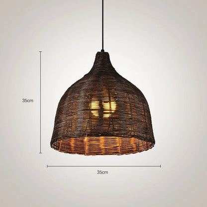 Southeast Asia Bamboo Rattan Woven Pendant Light - Decorbites