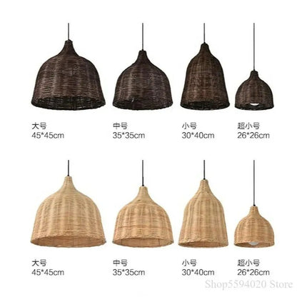 Southeast Asia Bamboo Rattan Woven Pendant Light - Decorbites