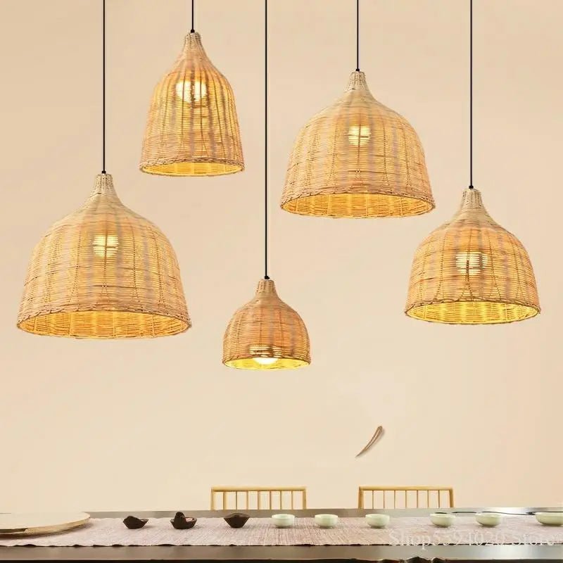 Southeast Asia Bamboo Rattan Woven Pendant Light - Decorbites