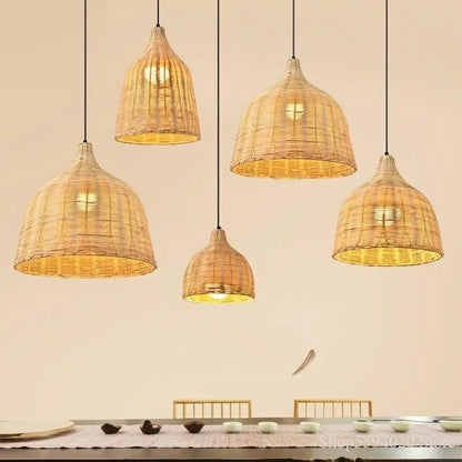 Southeast Asia Bamboo Rattan Woven Pendant Light - Decorbites