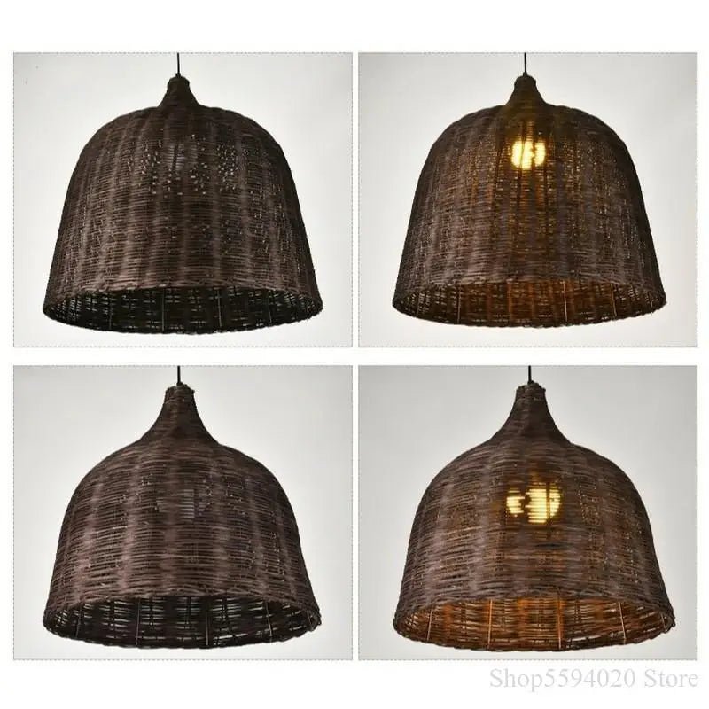 Southeast Asia Bamboo Rattan Woven Pendant Light - Decorbites