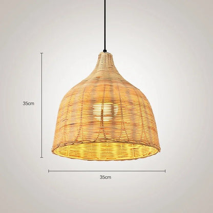 Southeast Asia Bamboo Rattan Woven Pendant Light - Decorbites