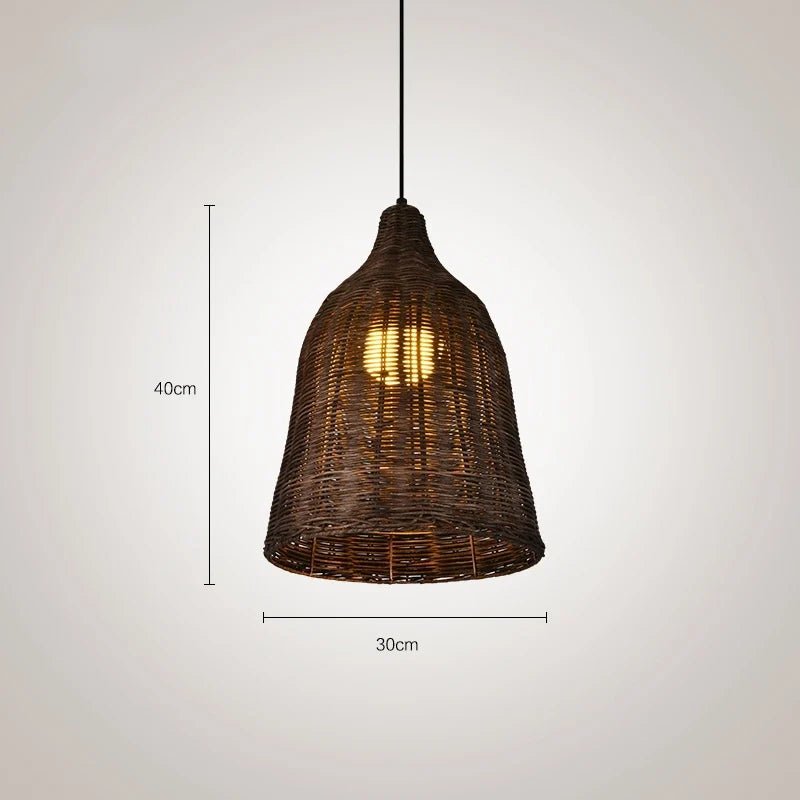 Southeast Asia Bamboo Rattan Woven Pendant Light - Decorbites