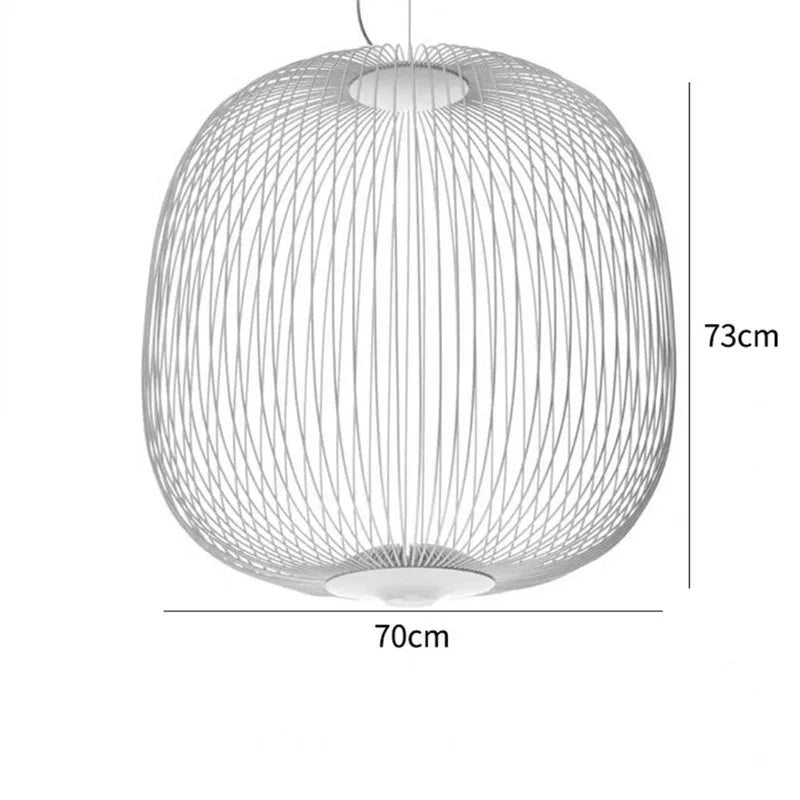 Spokes Birdcage Pendant Light in Polished Chrome - Decorbites