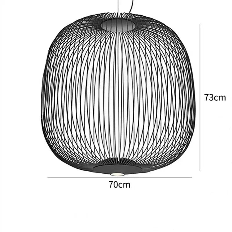 Spokes Birdcage Pendant Light in Polished Chrome - Decorbites