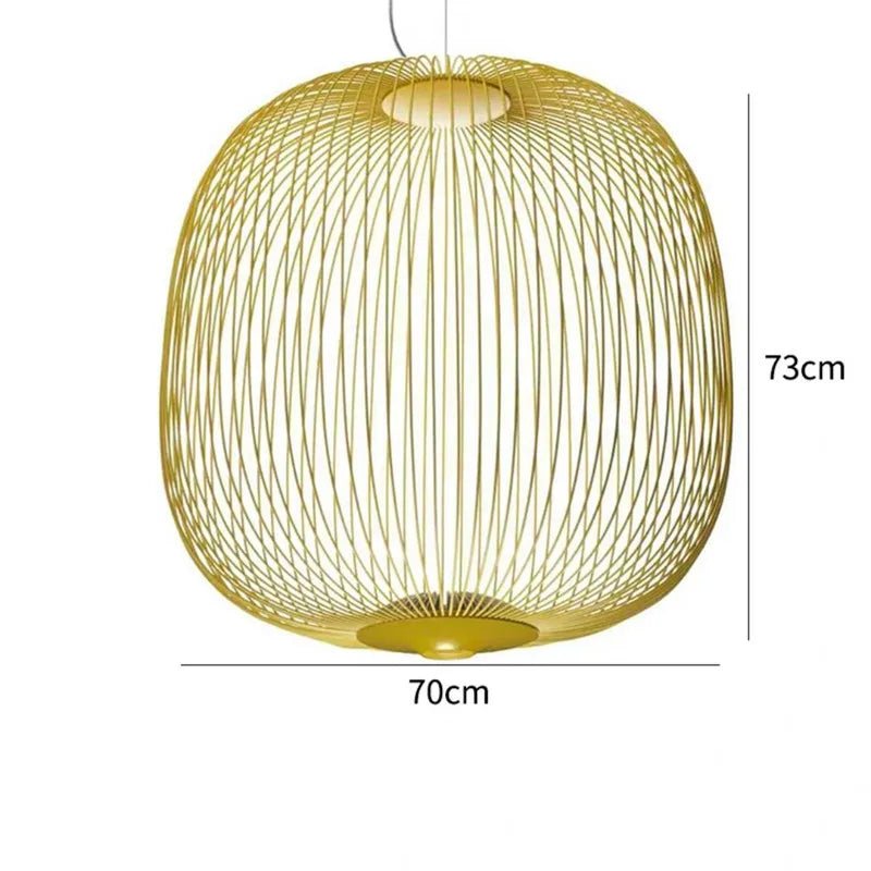 Spokes Birdcage Pendant Light in Polished Chrome - Decorbites