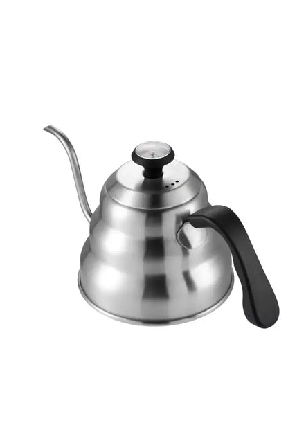 Stainless steel decorbites gooseneck coffee kettle with black handle and spout lid for kitchen temperature control