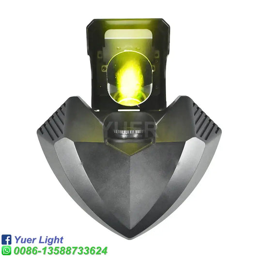 Tactical black and yellow disco gobo wizard beam light with bright yellow lens and angular textured housing for living room decorbites disco gobo