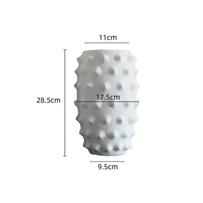 White ceramic flower vase with textured raised bumps for decorbites black ceramic living room decorbites black ceramic