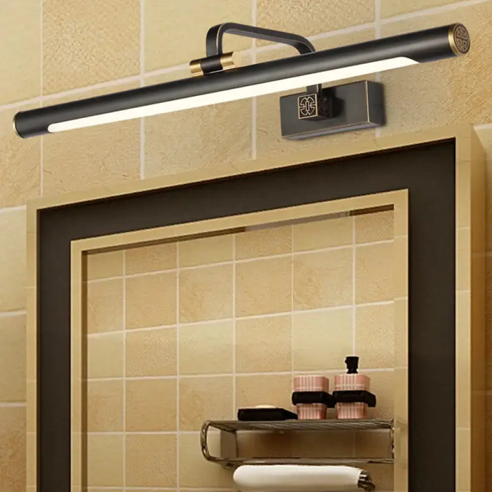 Traditional black metal and gold vanity wall light with sleek modern design for bathroom 110v-120v use