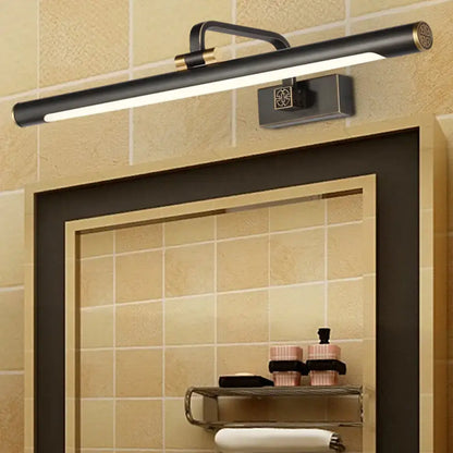 Traditional black metal and gold vanity wall light with sleek modern design for bathroom 110v-120v use