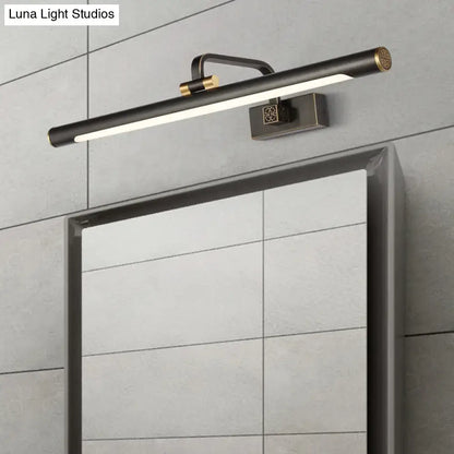 Traditional black metal and gold vanity wall light with modern black and gold accent mirror light 110v-120v