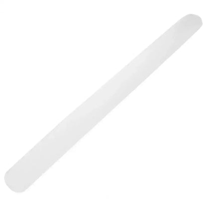A sleek translucent white coconut opener tool with smooth rounded ends for professional kitchen flesh extraction