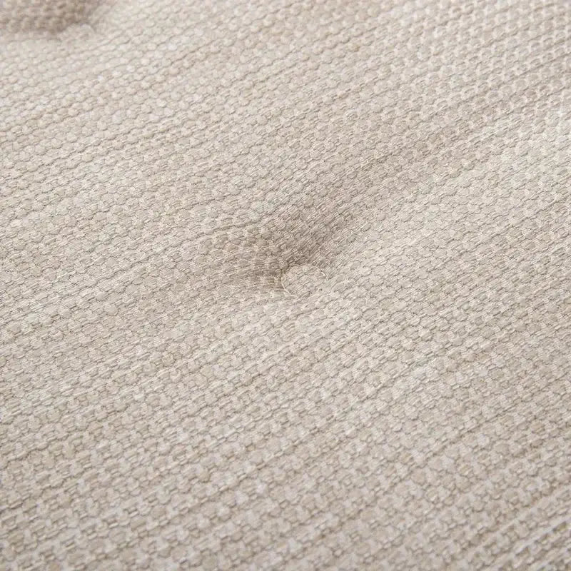 Beige tufted fabric dining chair cushions with textured weave and subtle button detail for decorbites dining chair decor