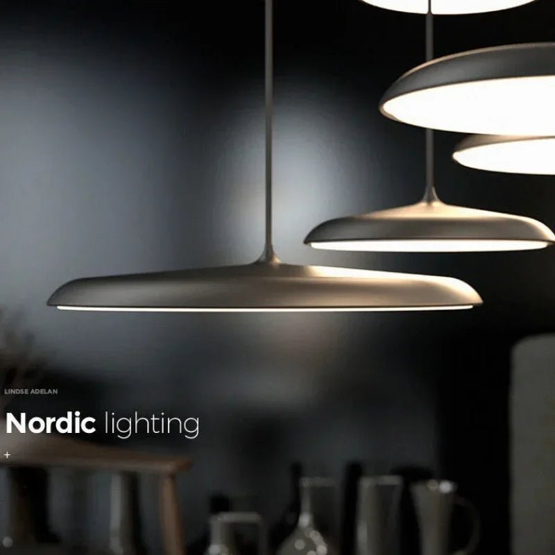 UFO Aluminum Pendant Light With Round Shade - Decorbites