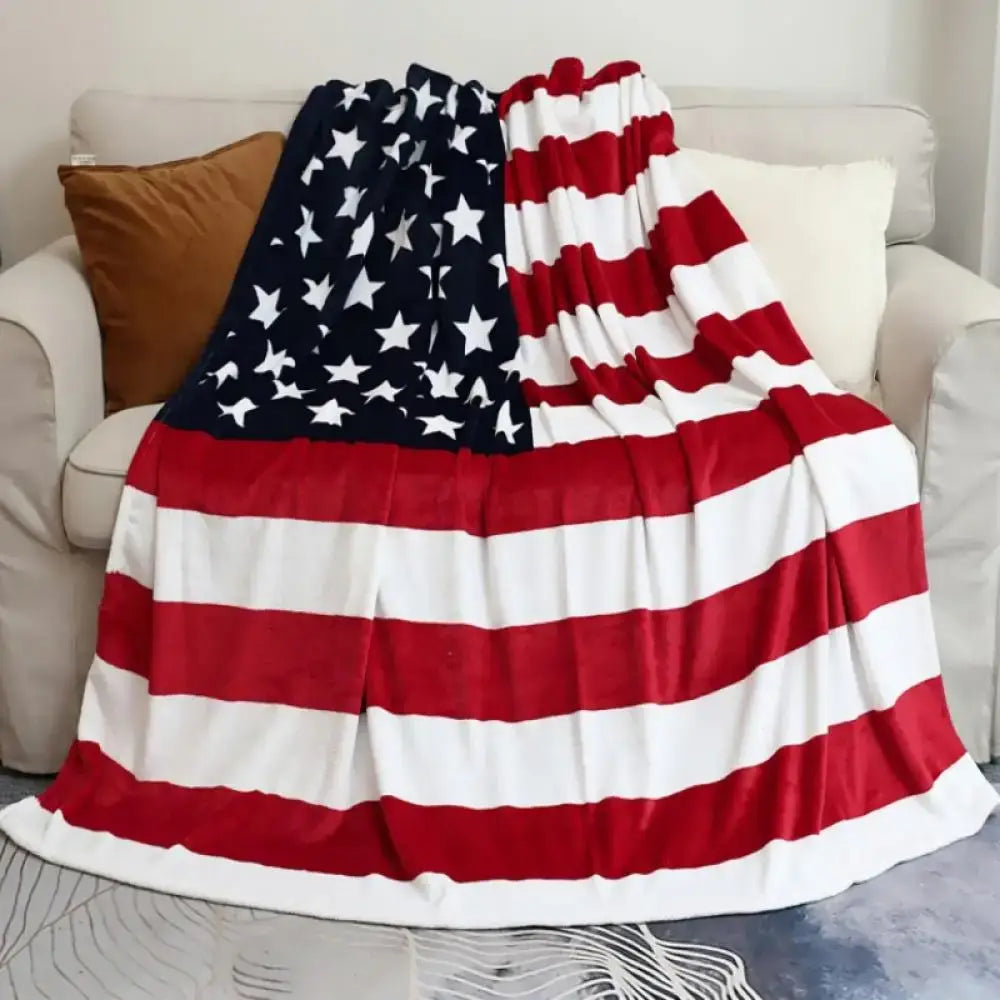 Union jack red and navy cozy flannel throw blanket featuring american flag design for living room decorbites cozy flannel throw