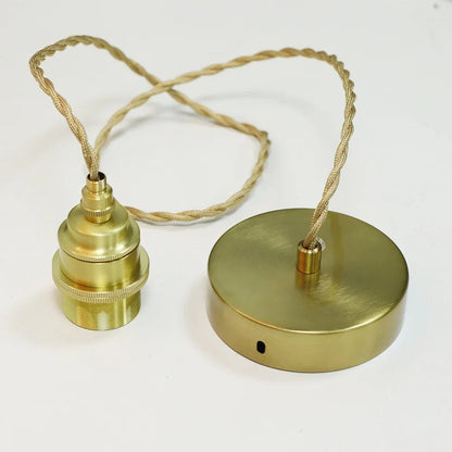 Vintage Aluminum E27 Cord Pendant Light - Decorbites