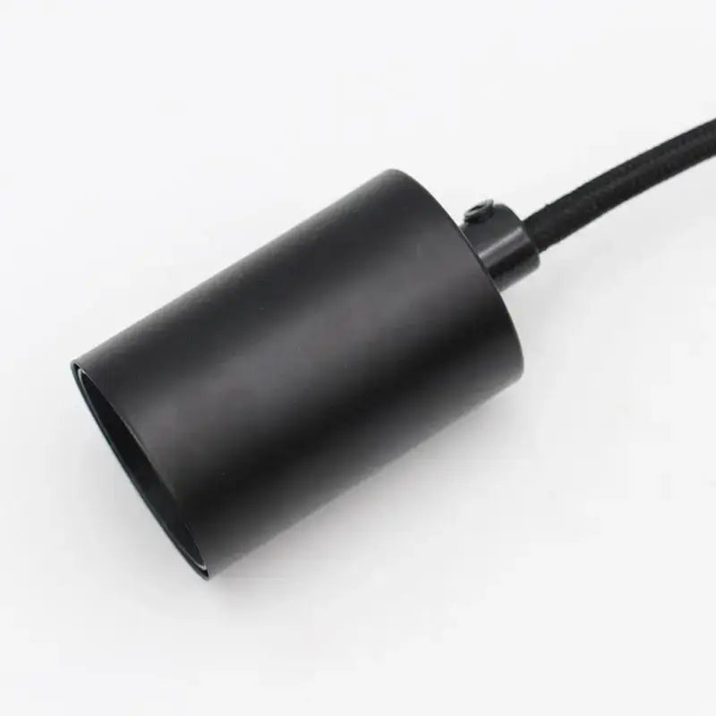 Vintage black industrial pendant chandelier featuring a black finish matte cylindrical lamp shade pendant light