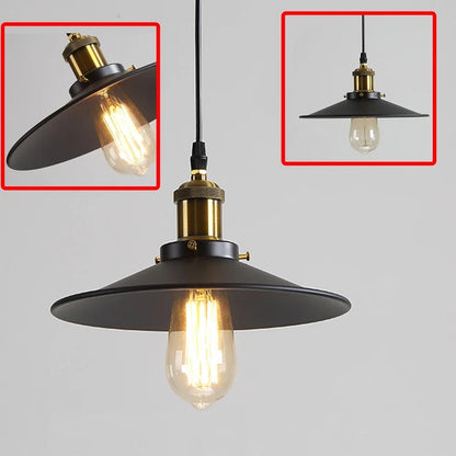 Vintage Black Iron Umbrella Pendant Light - Decorbites