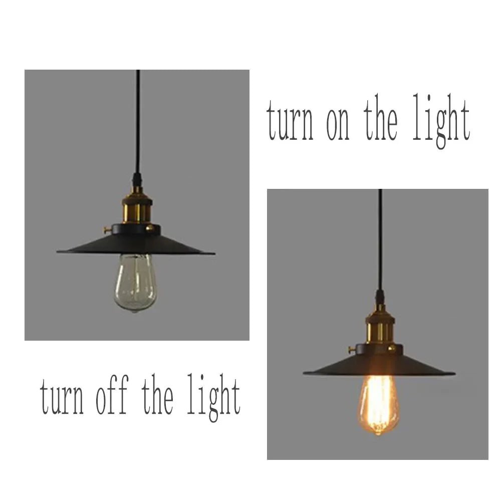 Vintage Black Iron Umbrella Pendant Light - Decorbites