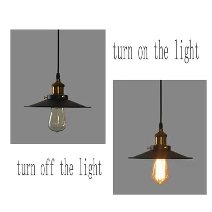 Vintage Black Iron Umbrella Pendant Light - Decorbites