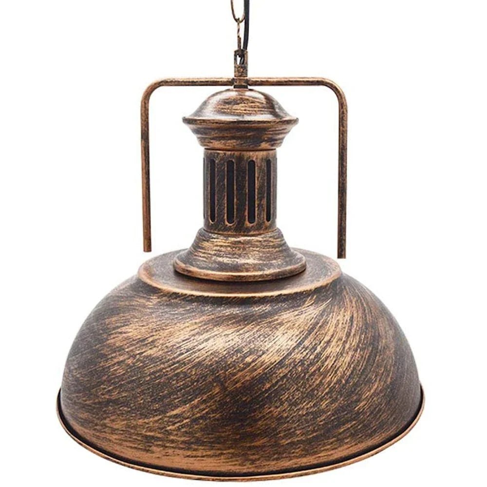 Vintage Black Metal Dome Pendant Light - Decorbites