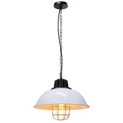 Vintage Black Metal Dome Pendant Light - Decorbites