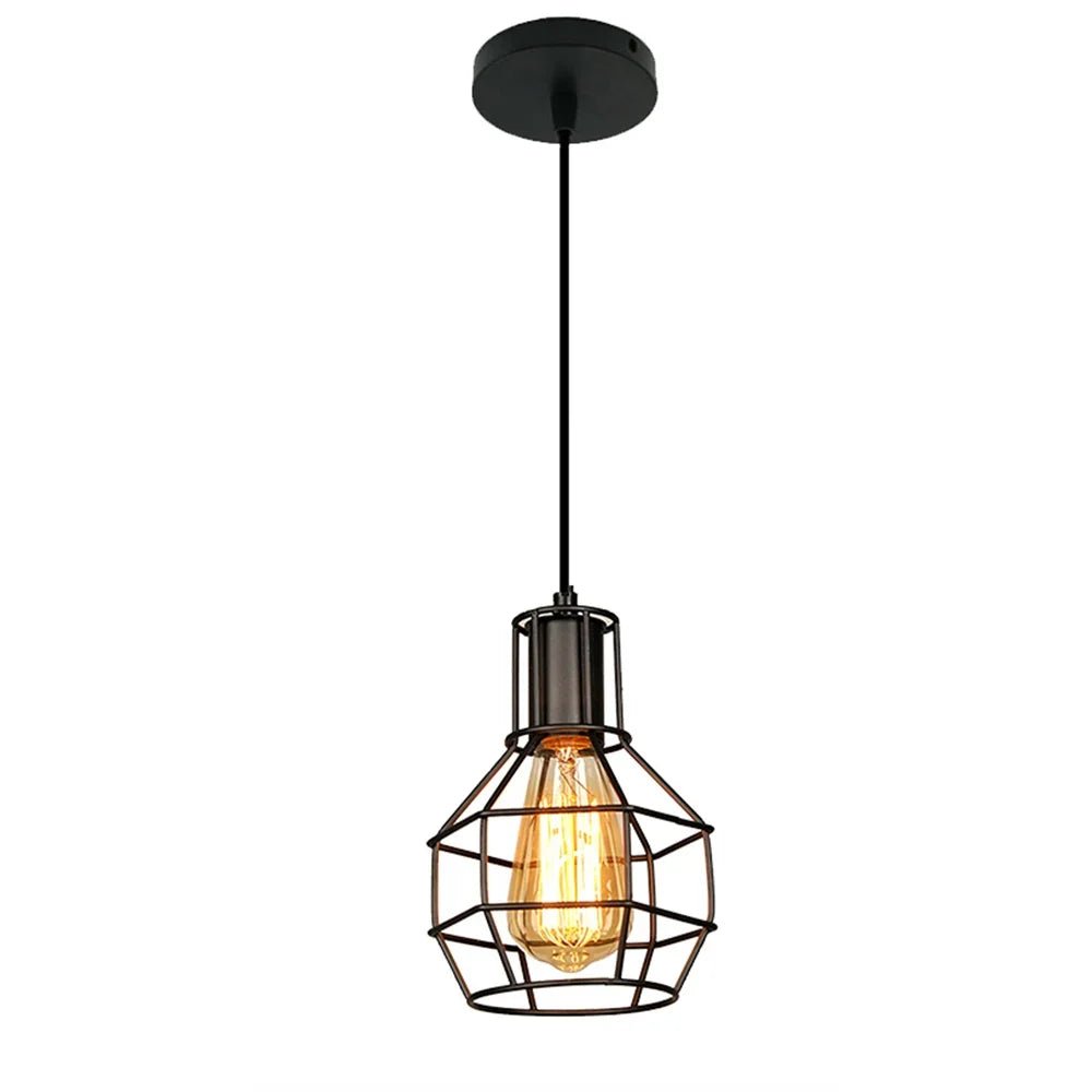 Vintage Black Metal Edison Pendant Light - Decorbites