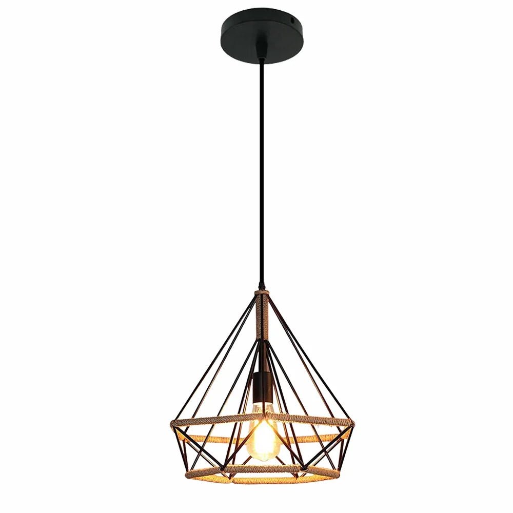 Vintage Black Metal Edison Pendant Light - Decorbites