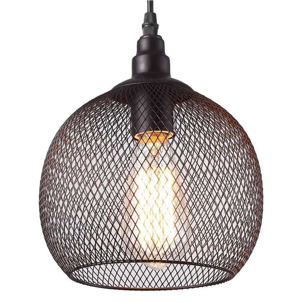 Vintage Black Metal Edison Pendant Light - Decorbites