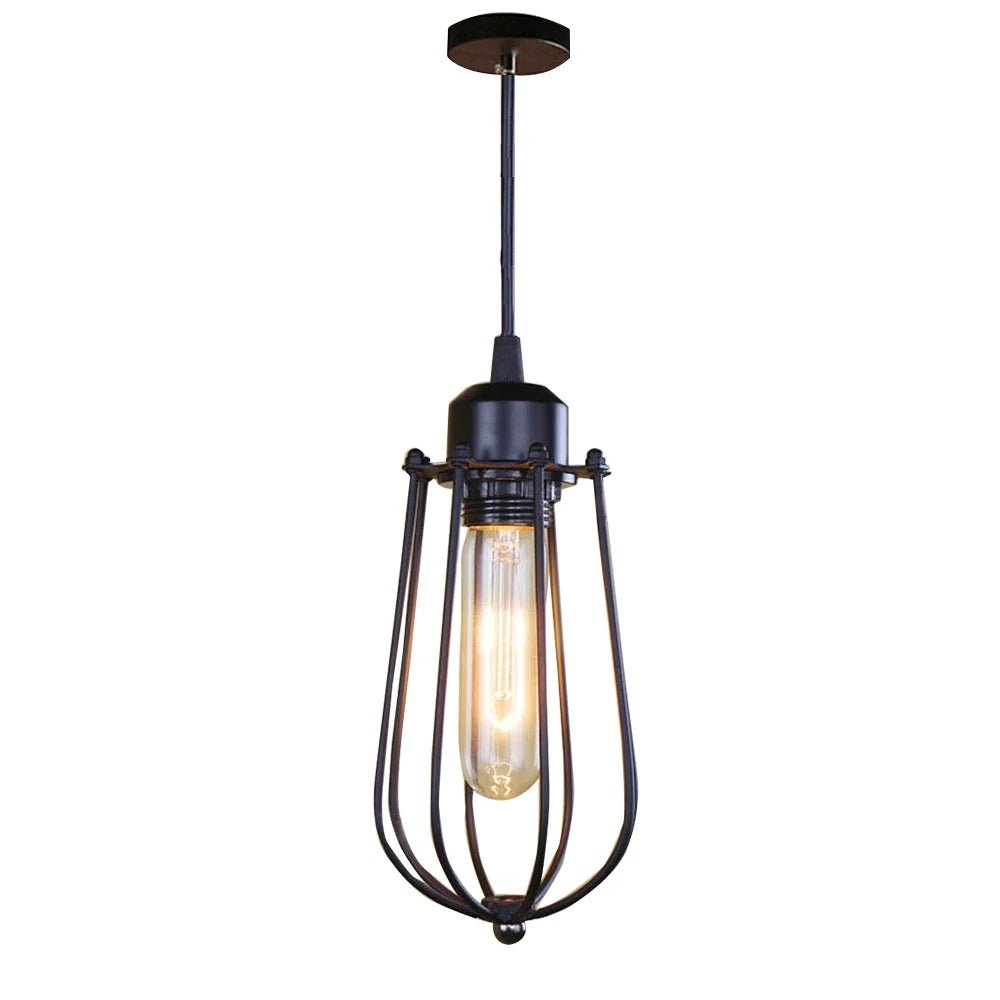 Vintage Black Metal Edison Pendant Light - Decorbites